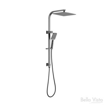 Cresta Dual Shower on Rail - Gun Metal Grey