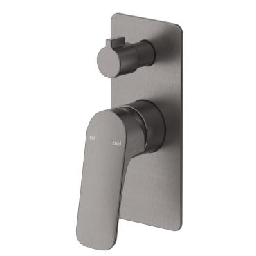 Kaza Shower Mixer Diverter - 1P - Gun Metal Grey
