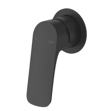 Kaza Shower Mixer - Round Plate - Black