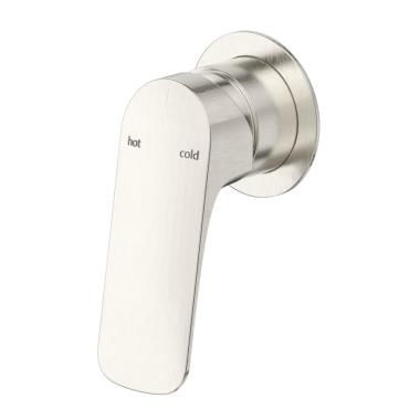 Kaza Shower Mixer - Round Plate - Brushed Nickel