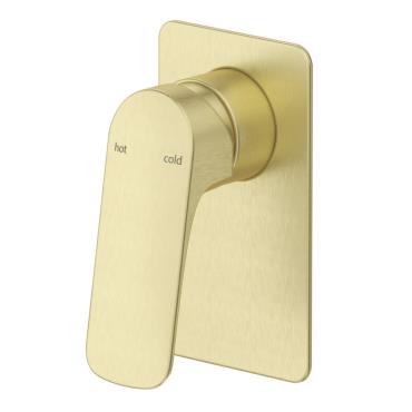 Kaza Shower Mixer - Square Plate - French Gold