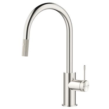 Mica Fluted Pull-Out Sink Mixer - Brushed Nickel