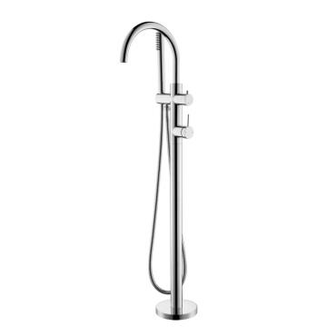Mica Freestanding Bath Mixer w/ Handshower - Chrome