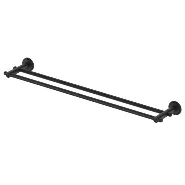 Mica Heritage Double Towel Rail - Black