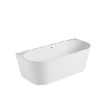 ECO Wall Faced Free Standing Bath Tub - White (Gloss)