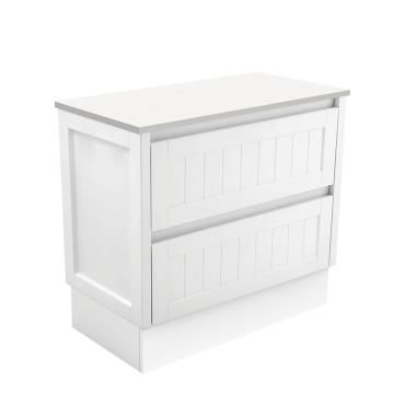Hampton Floor Vanity - White (Matt)