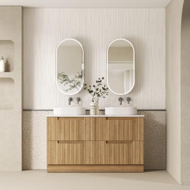 Lovina Floor Vanity w/ Ceramic Top - Timber