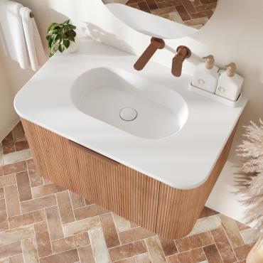 Margot Curved Vanity - Tasmania Oak