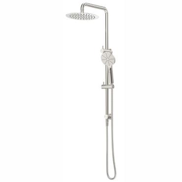 Mica Double Shower on Rail - Brushed Nickel