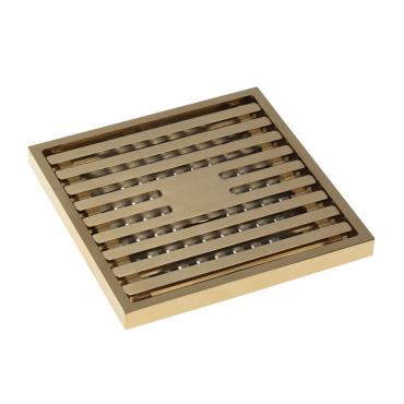 Slim Square Shower Grate - Urban Brass