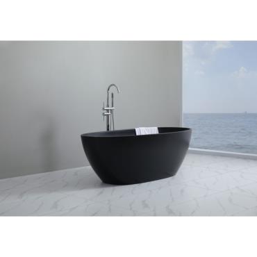 STELA Matt Black Free Standing Bath Tub - Black (Matt)