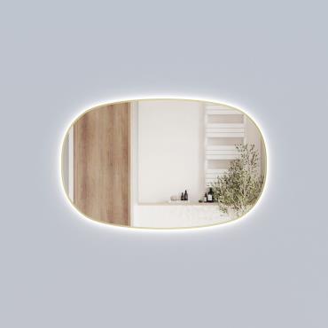 Valmont Horizontal 1100mm LED Mirror - Brushed Gold