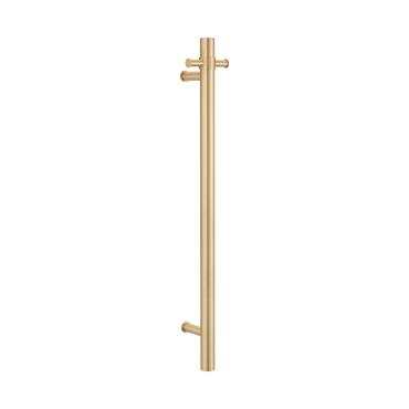 Vertical Heated Towel Rail - Brushed Gold