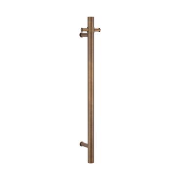Vertical Heated Towel Rail - Antique Brass