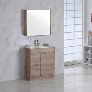 York Slimline Floor Vanity - White (Gloss)