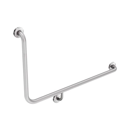 ACCESSORIES - 90° Accessible Care Grab Rail - Stainless Steel, Right Hand
