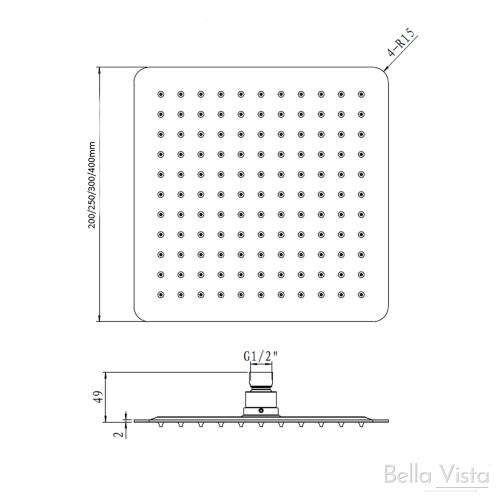 TAPWARE - Cresta Shower Head - 