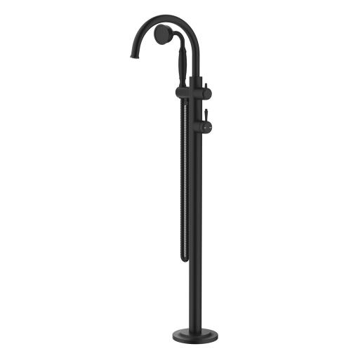 TAPWARE - Mica Heritage Freestanding Bath Mixer with Hand Shower - Black