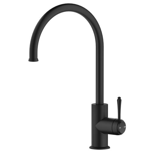 TAPWARE - Mica Heritage Gooseneck Sink Mixer - Black