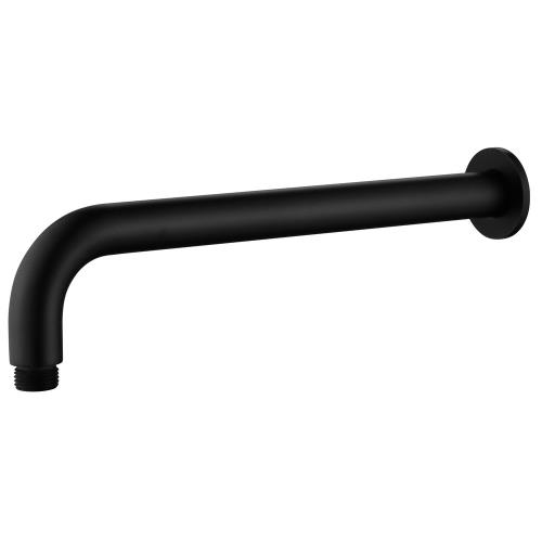 TAPWARE - Mica Wall Shower Arm - 450mm - Curved - Black