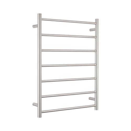 ACCESSORIES - 7 Bar Heated Towel Ladder - Round - 240 Volt - Brushed Satin