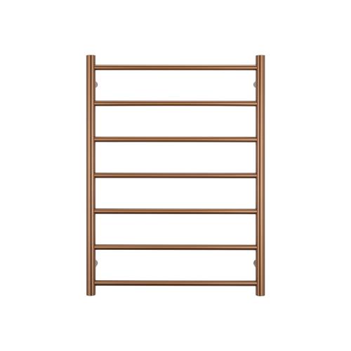 ACCESSORIES - 7 Bar Heated Towel Ladder - Round - 240 Volt - Brushed Bronze