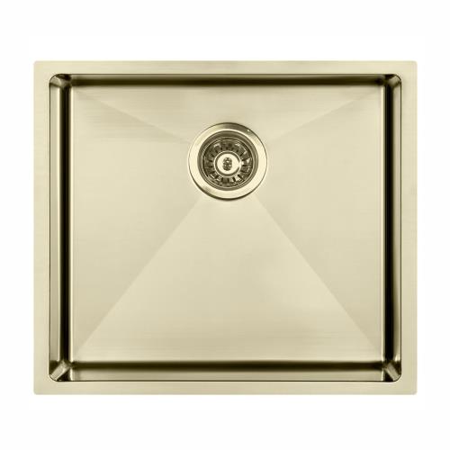 KITCHEN & LAUNDRY - Atlas Single Bowl Sink 550 x 450 - Brushed Gold