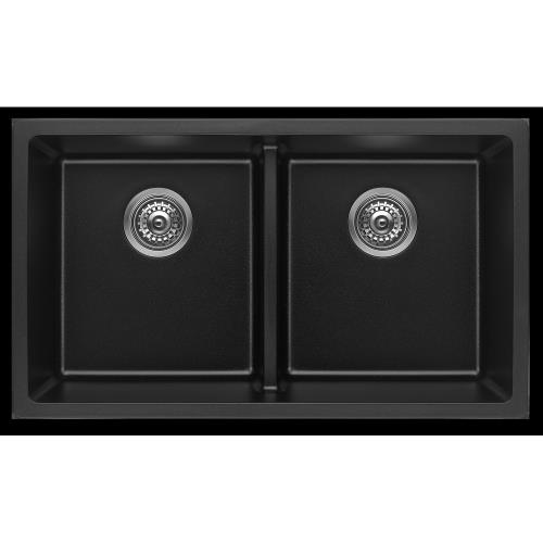KITCHEN & LAUNDRY - BLACK Double Bowl Sink - 