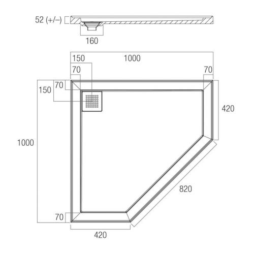 SHOWERS - ECO Shower Bases - Corner - 