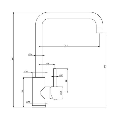 TAPWARE - Elle Brushed Gold Project Mixer MKII - 