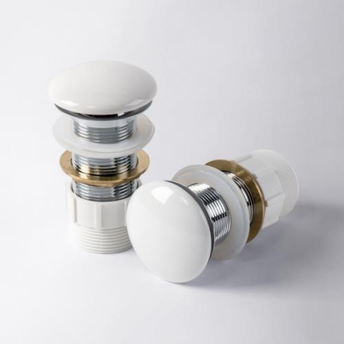 BASINS - Gloss White Ceramic Pop Up Waste - 