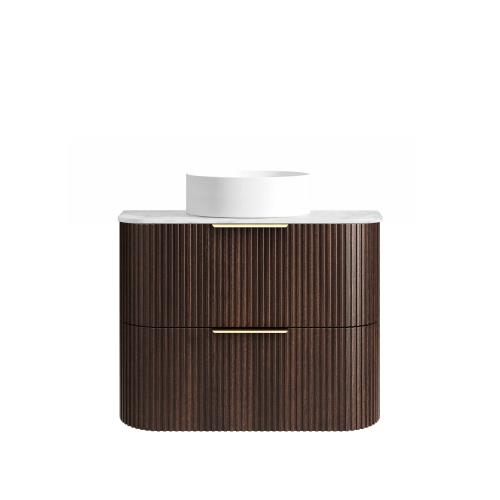 VANITIES - Havana Wall Hung Vanity - Sable Walnut, 750mm