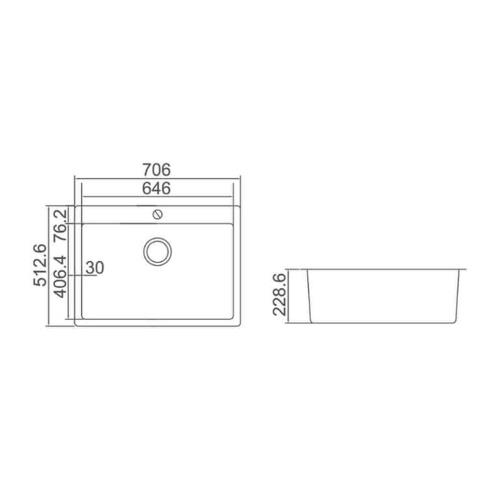 KITCHEN & LAUNDRY - Impact Large Single Bowl Sink - 