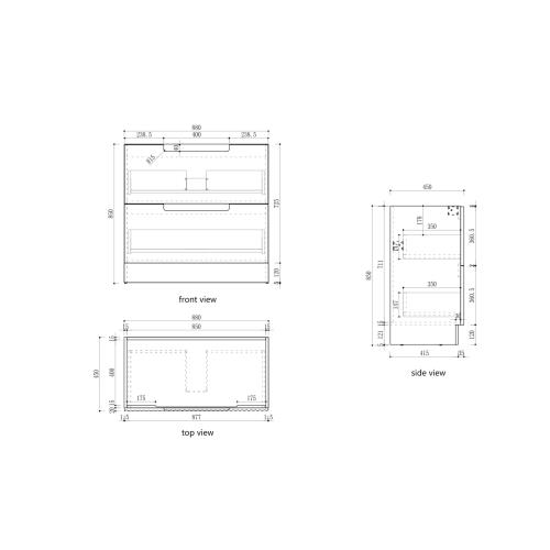 VANITIES - Lovina Floor Vanity - 900mm