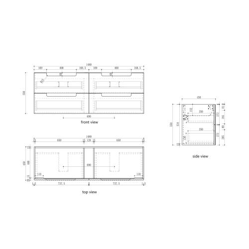 VANITIES - Lovina Tier Wall Hung Vanity - 