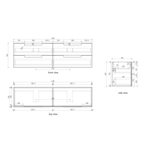 VANITIES - Lovina Tier Wall Hung Vanity - 
