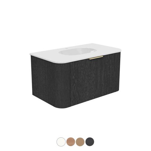 VANITIES - Margot Curved Vanity - Estella Oak, 750mm