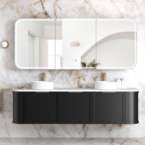MIRRORS AND CABINETS - Newport LED Shaving Cabinets - 1500 x 750mm