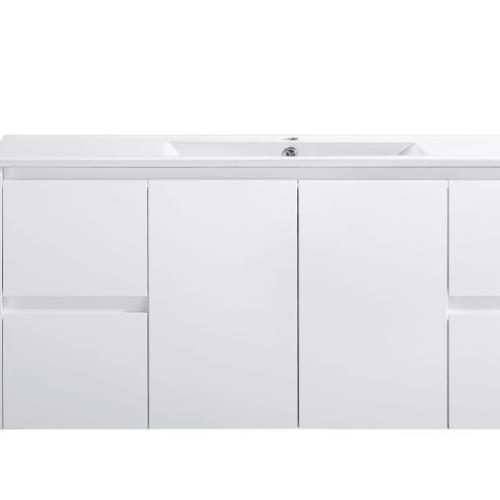 VANITIES - Orion Wall Hung Vanity - 1200mm, Ceramic Top