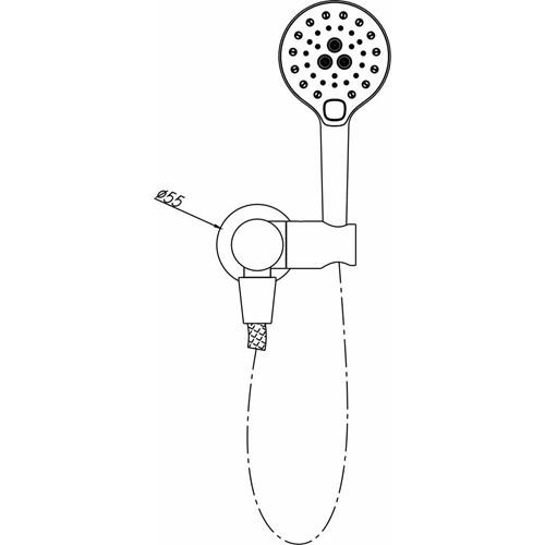 TAPWARE - Parker Brushed Gold Shower on Bracket - 