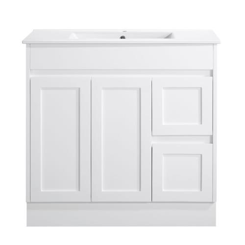 VANITIES - Quinn Floor Vanity - White (Gloss), White (Matt), 900mm