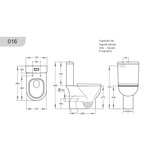 TOILETS - Theo Wall Faced Toilet Suite - 