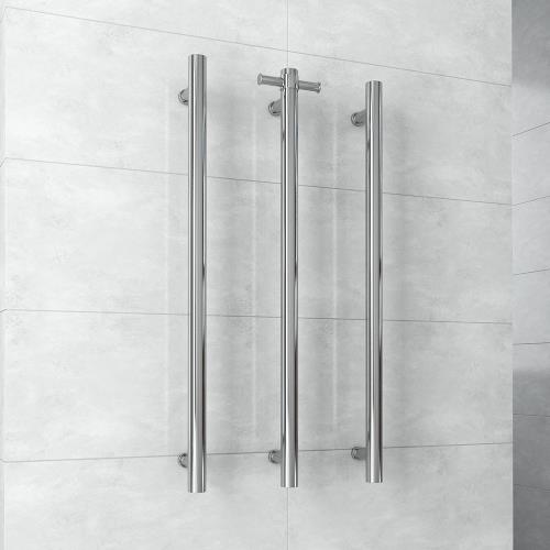 ACCESSORIES - Thermorail Round 12 Volt Vertical Single Heated Towel Rail - 