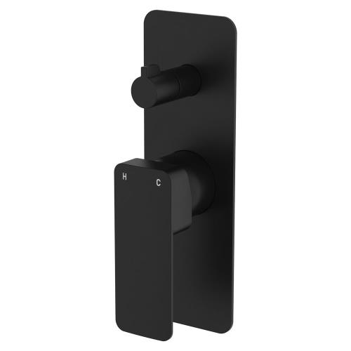 TAPWARE - Tono Wall Diverter Mixer 1 Plate - Black (Matt)