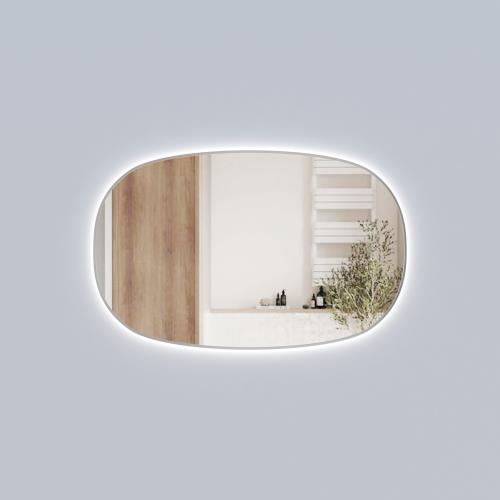 MIRRORS AND CABINETS - Valmont Horizontal 1400mm LED Mirror - Brushed Nickel